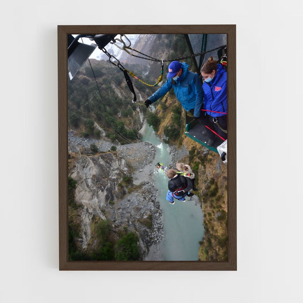 Poster Aventure au-dessus de la Rivière – affiche Saut à l’élastique (vue 5)